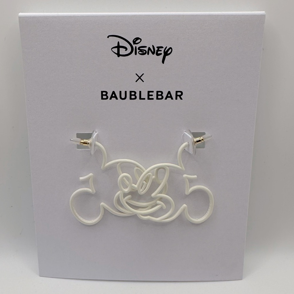BaubleBar x Disney glow in dark Mickey earrings NWT